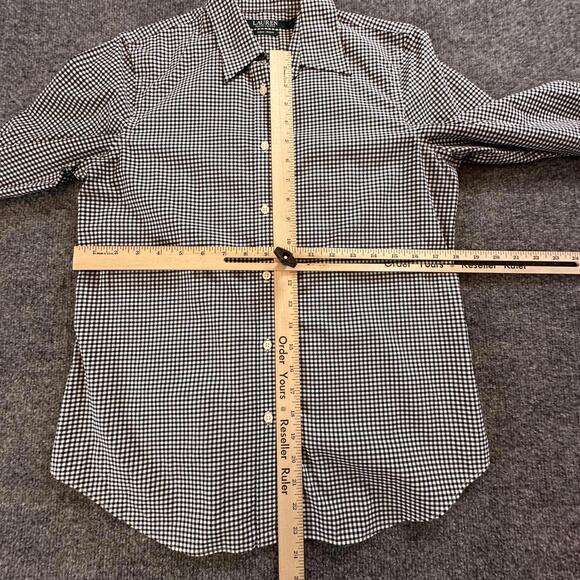 Ralph Lauren Men’s Medium Shirt Non-Iron Gingham, Classic Fit, Long Sleeve Q-19 - Picture 7 of 8